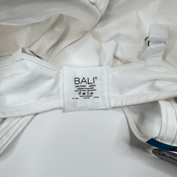 Bali White Underwire Full Coverage Bra DF3385 – Size 42DDD - Picture 5 of 5